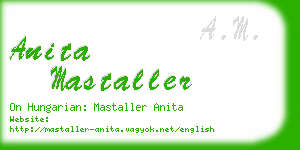 anita mastaller business card